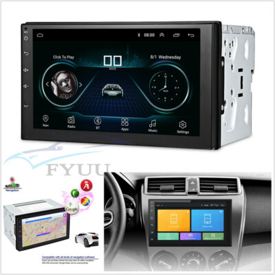 Android 9.1 7'' 2Din Quad-core RAM 2GB ROM 32GB Car GPS Wifi 3G 4G FM OBD DAB BT