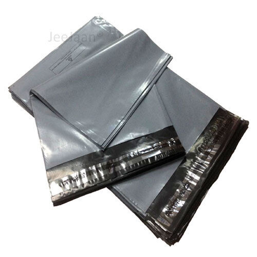 100 Strong Grey Mailing Bags 10" x 14" Plastic Postage Poly Postal Packing Bags - Picture 1 of 1