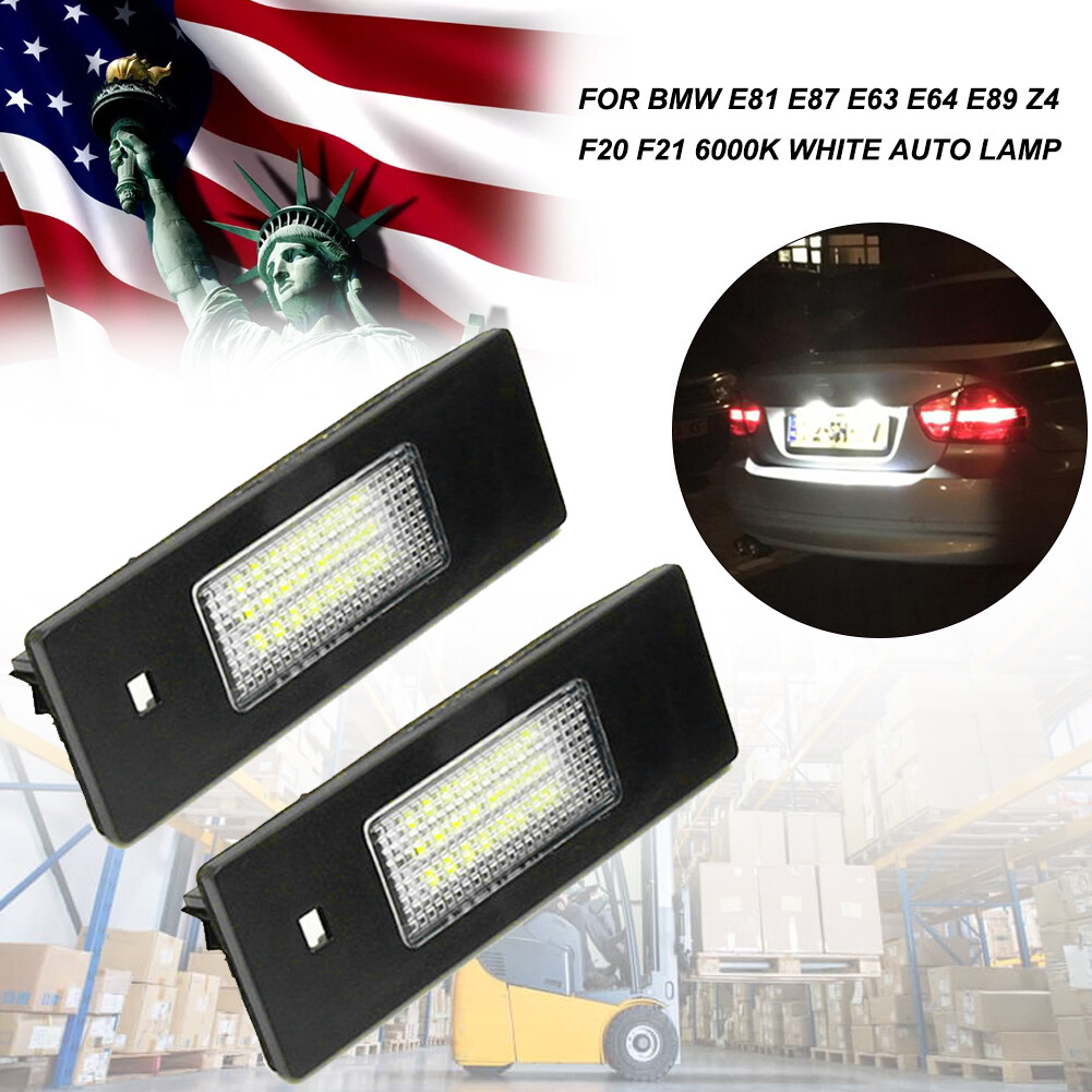 2X LED License Number Plate Lights For BMW E81 E87 E63 E64 E89 Z4 F20