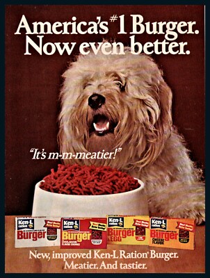 1978 OLD ENGLISH SHEEPDOG Vintage Ken-L Ration Dog Food Print