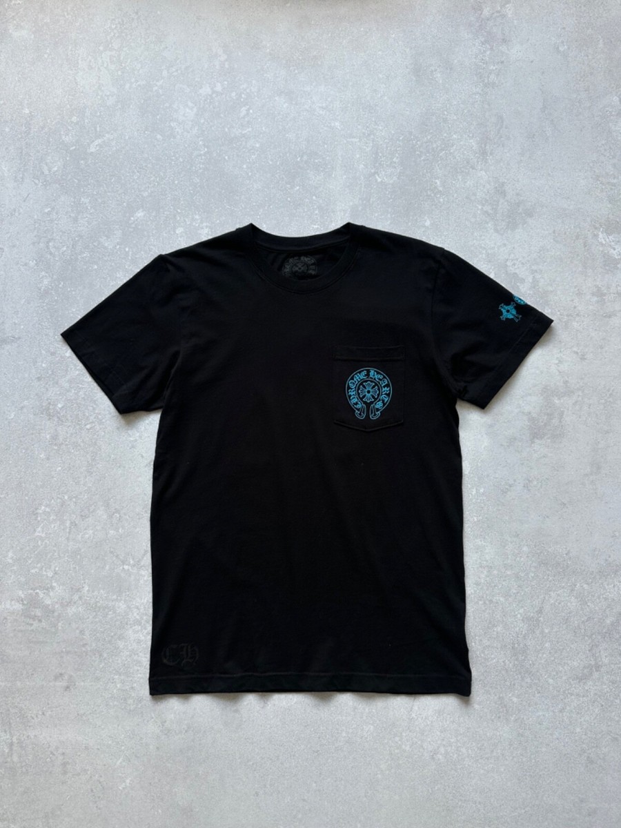 CHROME HEARTS Blue Cross Tee 正規品 Chrome Hearts triple blue cross tee size M | eBay