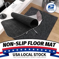 Grey 80"x26" Home Office Chair Mat for Hardwood Floor Anti-Slip Desk Chair Mat