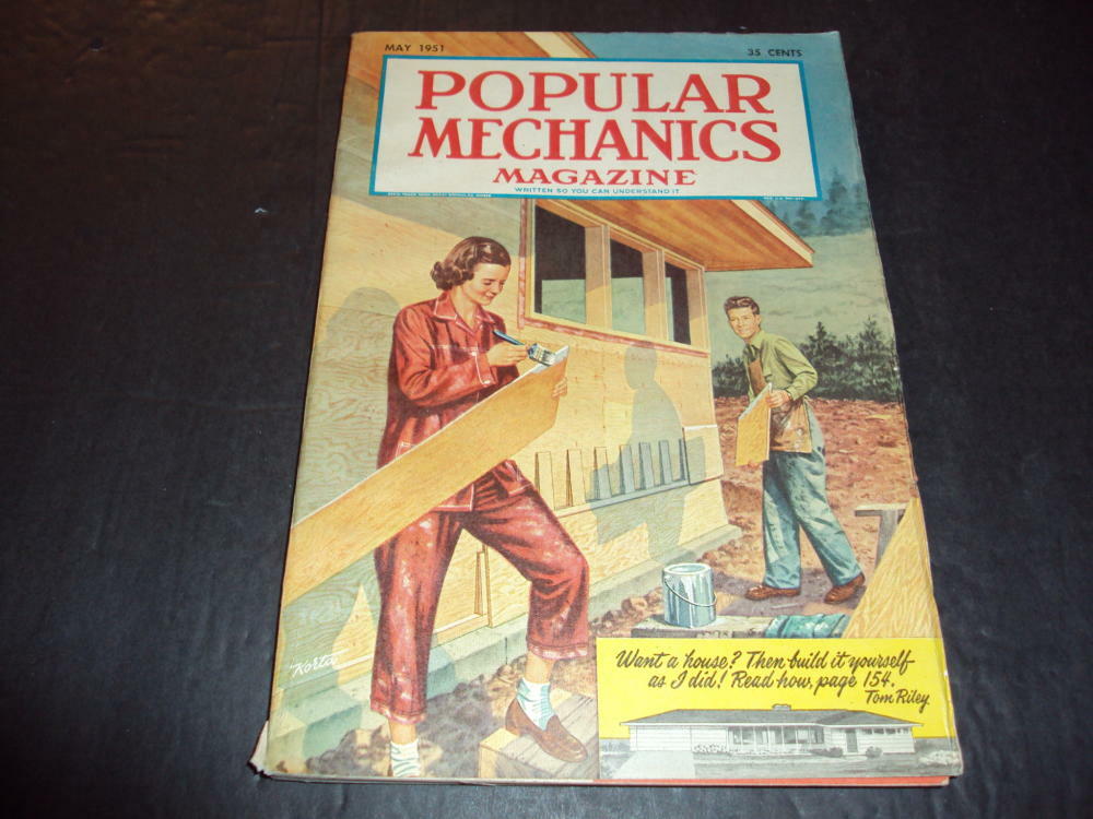 Popular Mechanics May 1951 Atomic Power, Build A Ranch House ID:50904