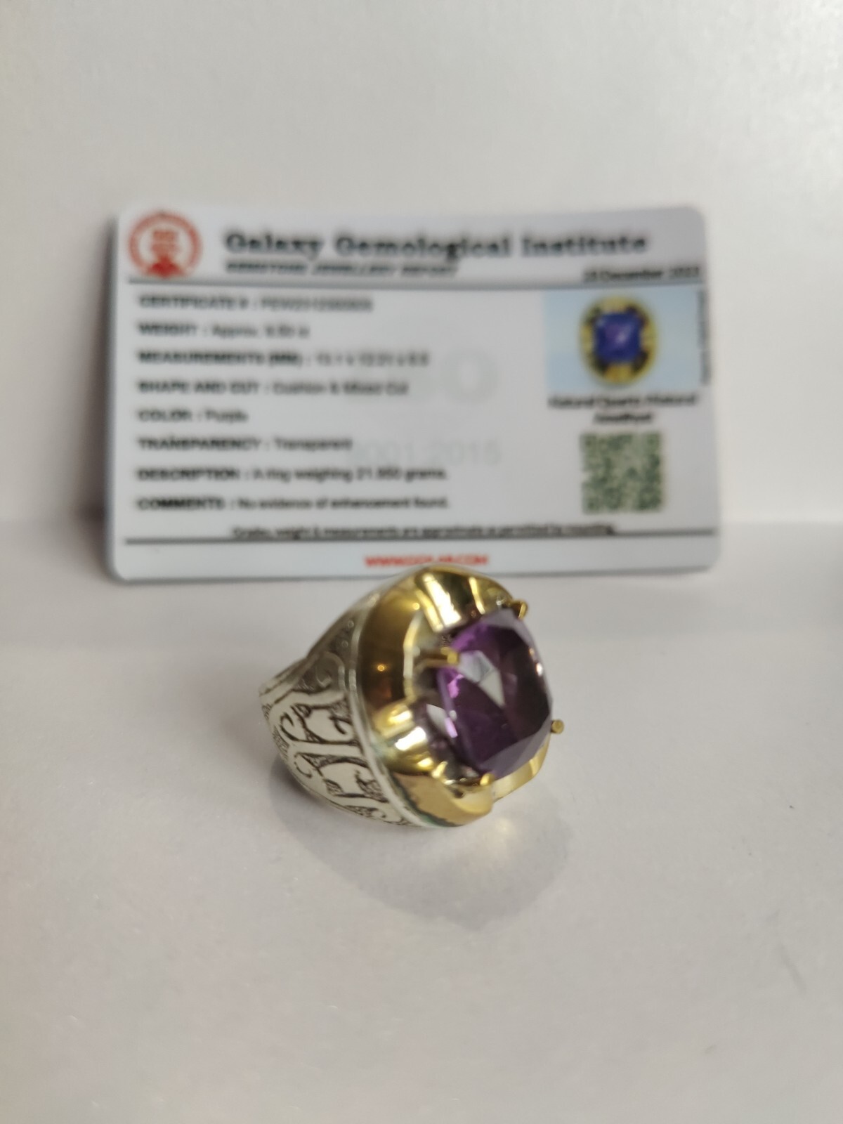 Bague argent massif et améthyste pour vos tenues de soirée