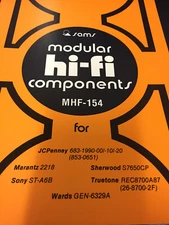 MHF-154 HI-FI SAMS MANUAL JCPENNEY MARANTZ SHERWOOD SONY TRUETONE WARDS NOS