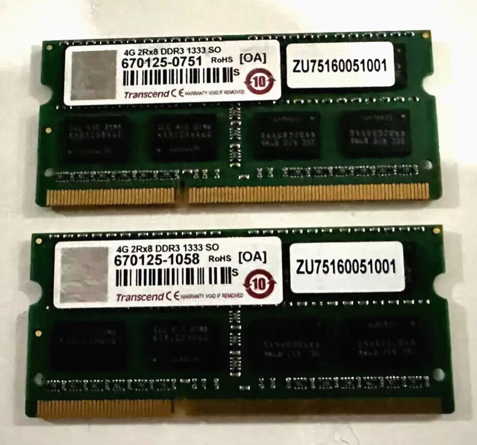 Transcend SO-DIMM Computer Memory (RAM) 8 GB Total Capacity for