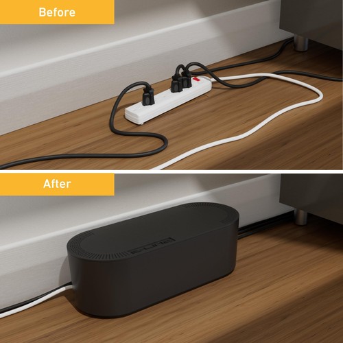 D-Line Cable Management Box Power Strip Holder Floor Outlet Hider Desk Cord O... - Picture 5 of 9