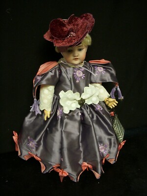 Bru Type Dress, All Silk - for 16-17  Antique French/German Bisque Doll (DR7)