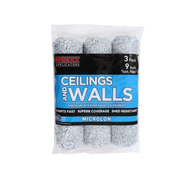Whizz Microlon Ceilings And Walls 3 Pack 9 In X 3 8 In Woven