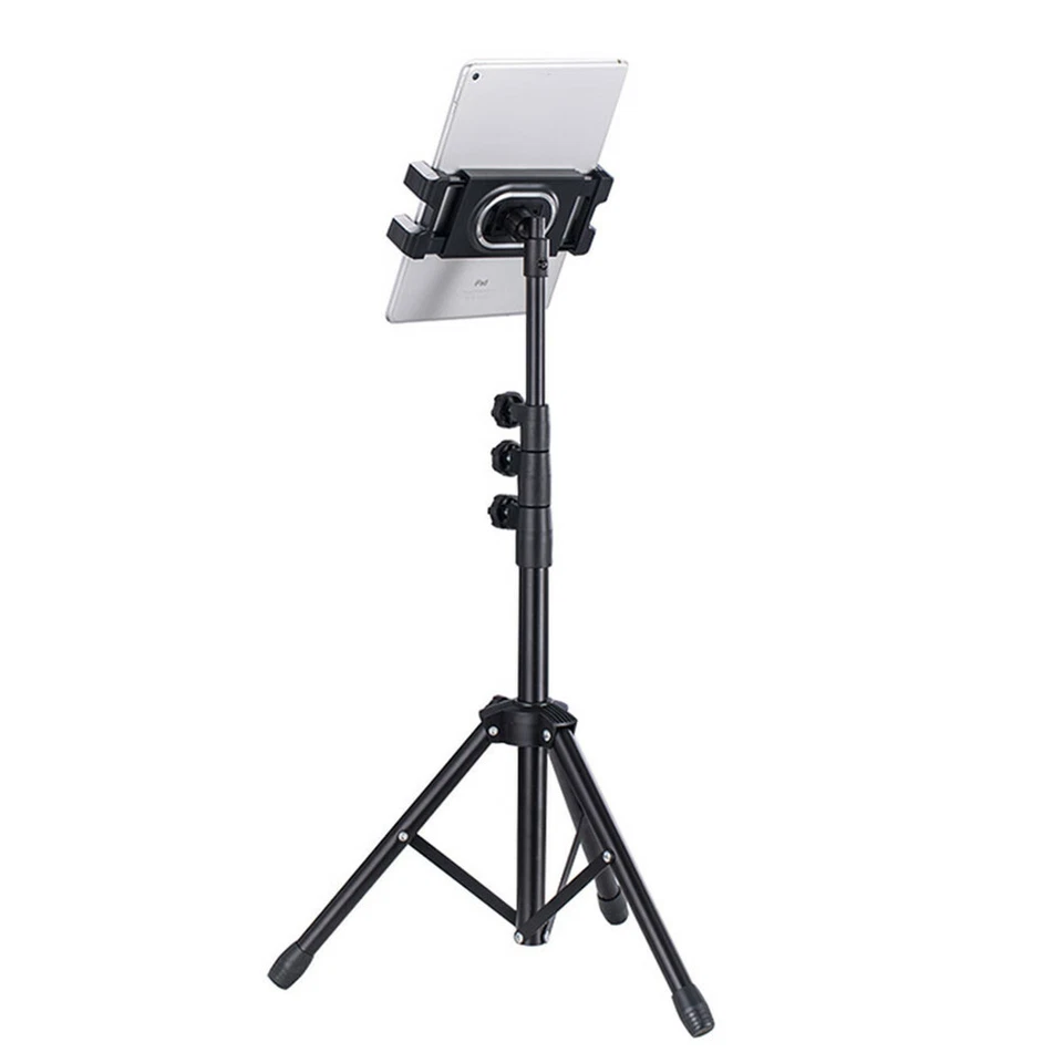 360° Metal Tripod Floor Stand Tablet Phone Holder Mount for iPhone iPad Samsung - Image 4 of 4