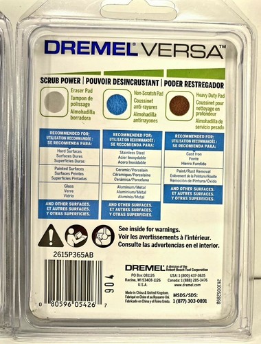 Dremel PC365-3 3 Piece Power Cleaner Variety Accessory Pack 2615P365AB NEW - Picture 2 of 6