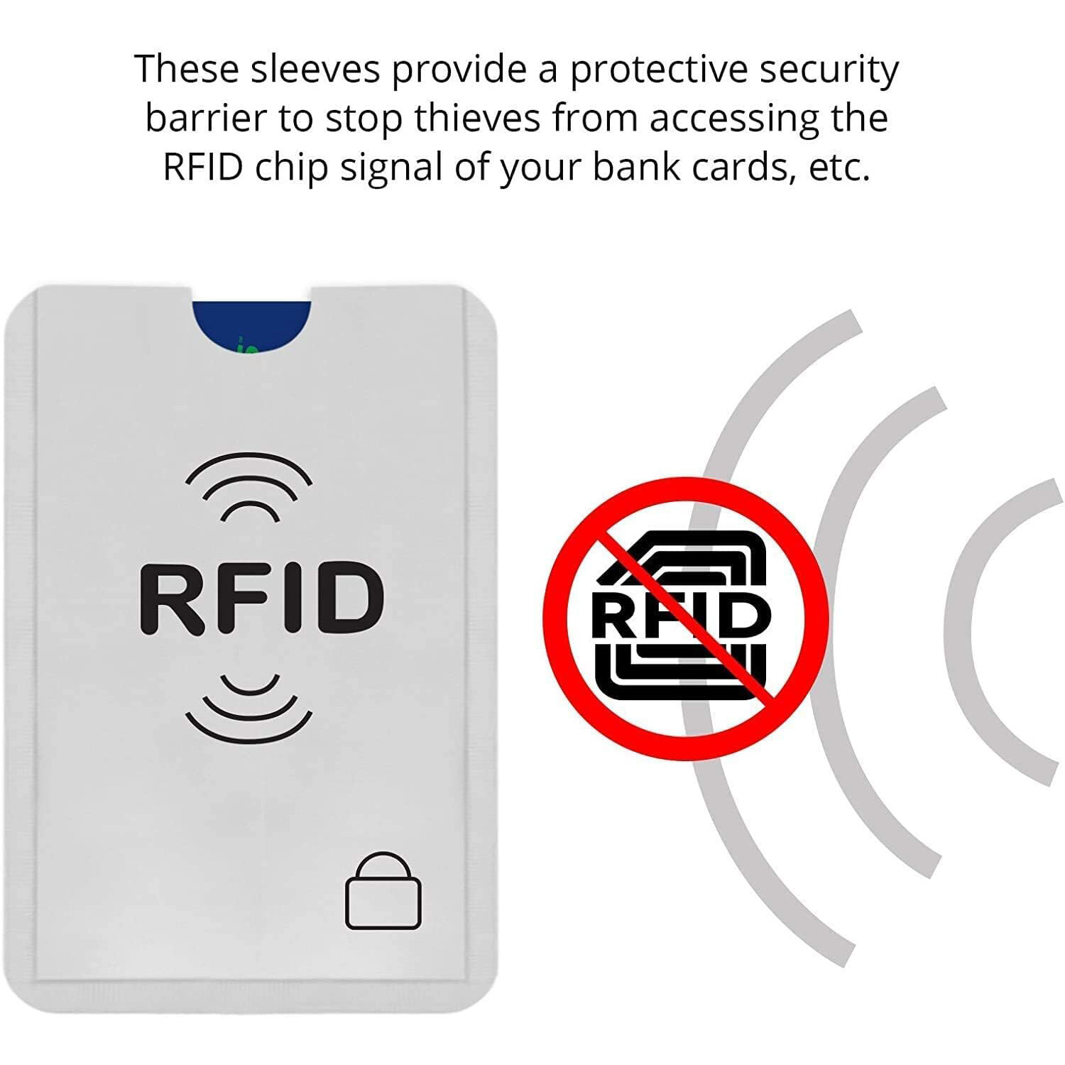 30* RFID Blocking Sleeves Secure Credit ID Card Holder Identity Theft Protection