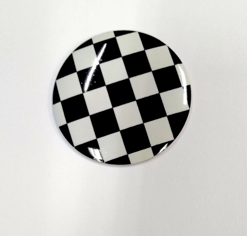 Checkered Flag 3D Metal Car Wheel Center Hub Cap Trim Sticker Emblem Decal 56mm - Image 4 of 4