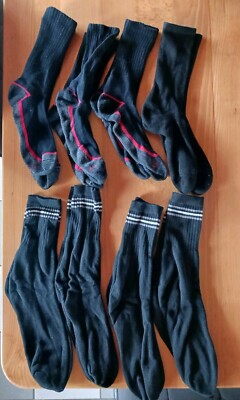 Jungen Herren Socken Gr. 43-46 neu 8 Paar schwarz dunkelblau Frottee 