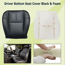 Driver Leather Seat Cover And Foam Cushion Black For 2007-2014 Chevy Avalanche
