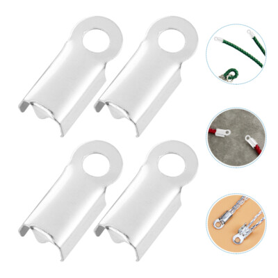 500pcs Ribbon Crimps Jewelry Making Ribbon Clamps Cord Ends