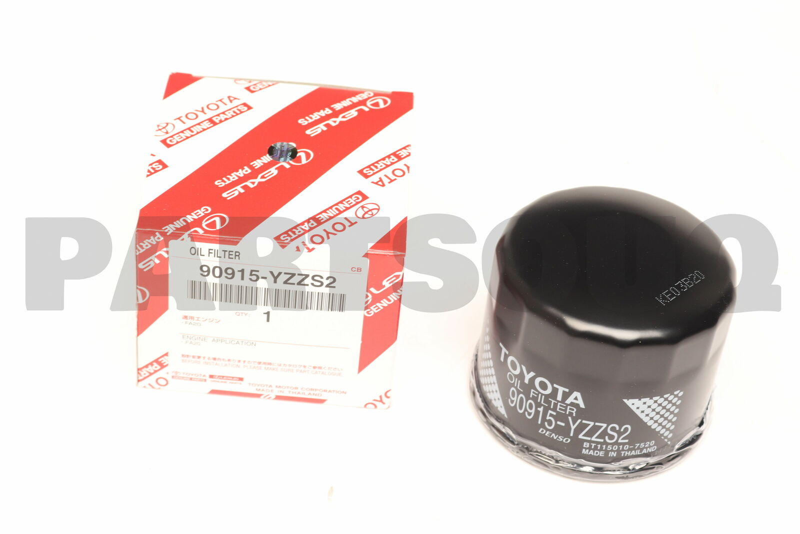 90915YZZS2 Genuine Toyota FILTER SUB-ASSY  OIL 90915-YZZS2