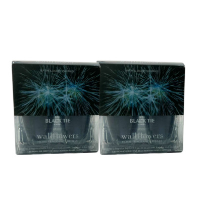 Bath & Body Works Black Tie Wallflowers Fragrance Refill 0.8 fl oz 4 pack - NEW
