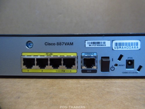 Routeur réseau à services intégrés Cisco C887VAM-K9 V01 - EXCL RACK EARS / PSU - Afbeelding 7 van 9
