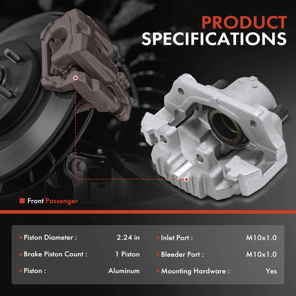 Pinza de freno delantera derecha con soporte para BMW 325i 325xi 2006 328i 328xi 2007 Foto 2 de 4
