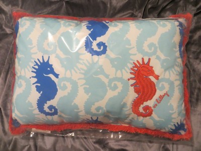 Pottery Barn Lilly Pulitzer Sea Horse Pillow Beach California