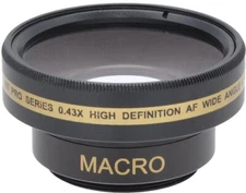 Wide Angle Lens 0.43x,macro for Sony Handycam HDR, DCR 30mm Digital Camcorder