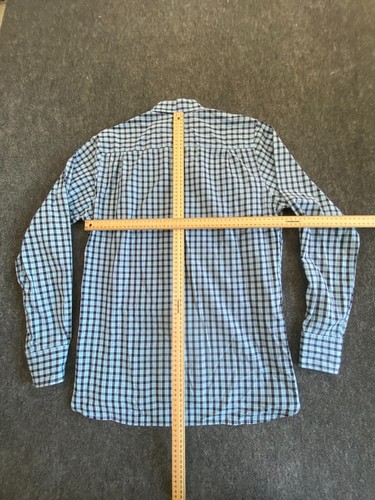 Tommy Hilfiger Shirt Mens SMALL blue Business button up modern plaid Size S - Picture 11 of 14