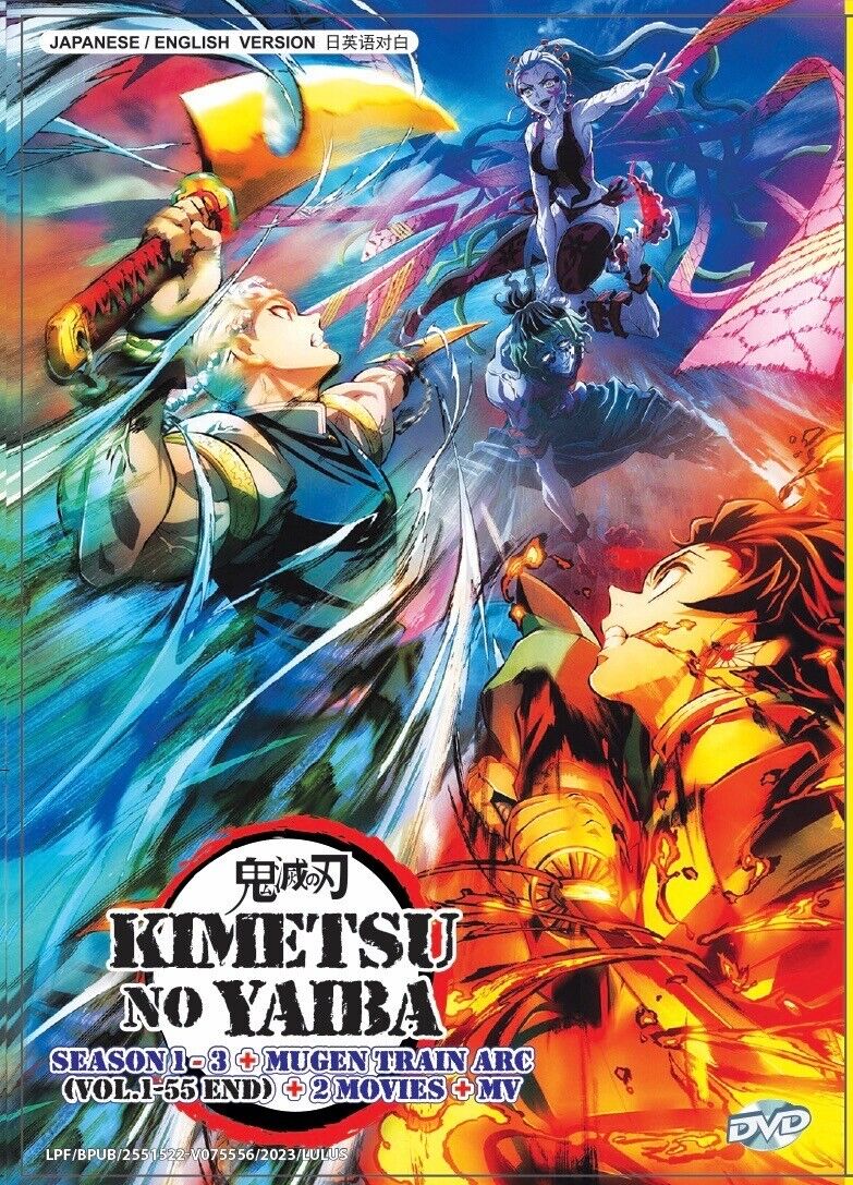 Demon Slayer Kimetsu No Yaiba Season 1-3 Mugen Train Arc & Movie DVD [Free  Gift]