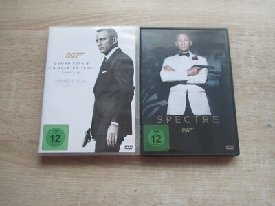 James Bond Daniel Craig 4 DVD Sammlung Skyfall + Casino Royal + Spectre + ...