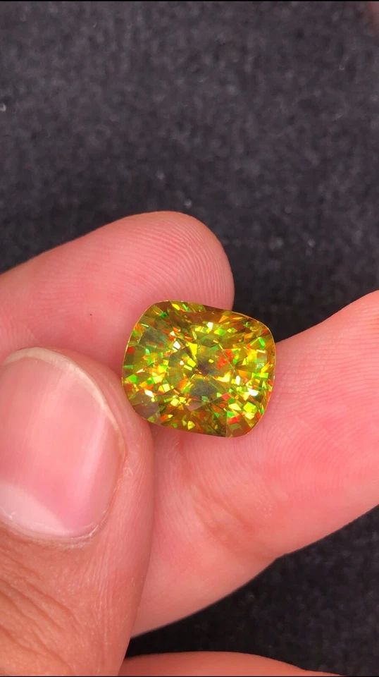 5.16 Ct Natural Full Fire Sphene Titanite Cushion Cut Gemstone For Jewellery - Image 4 of 4