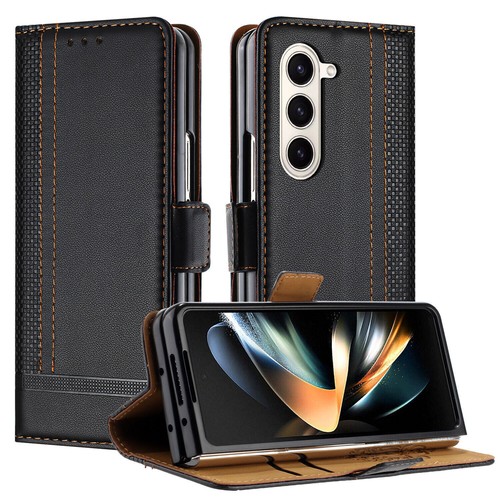 Funda tipo billetera de cuero a prueba de golpes para teléfono Samsung Galaxy Z plegable 6/5/4 - Imagen 9 de 53
