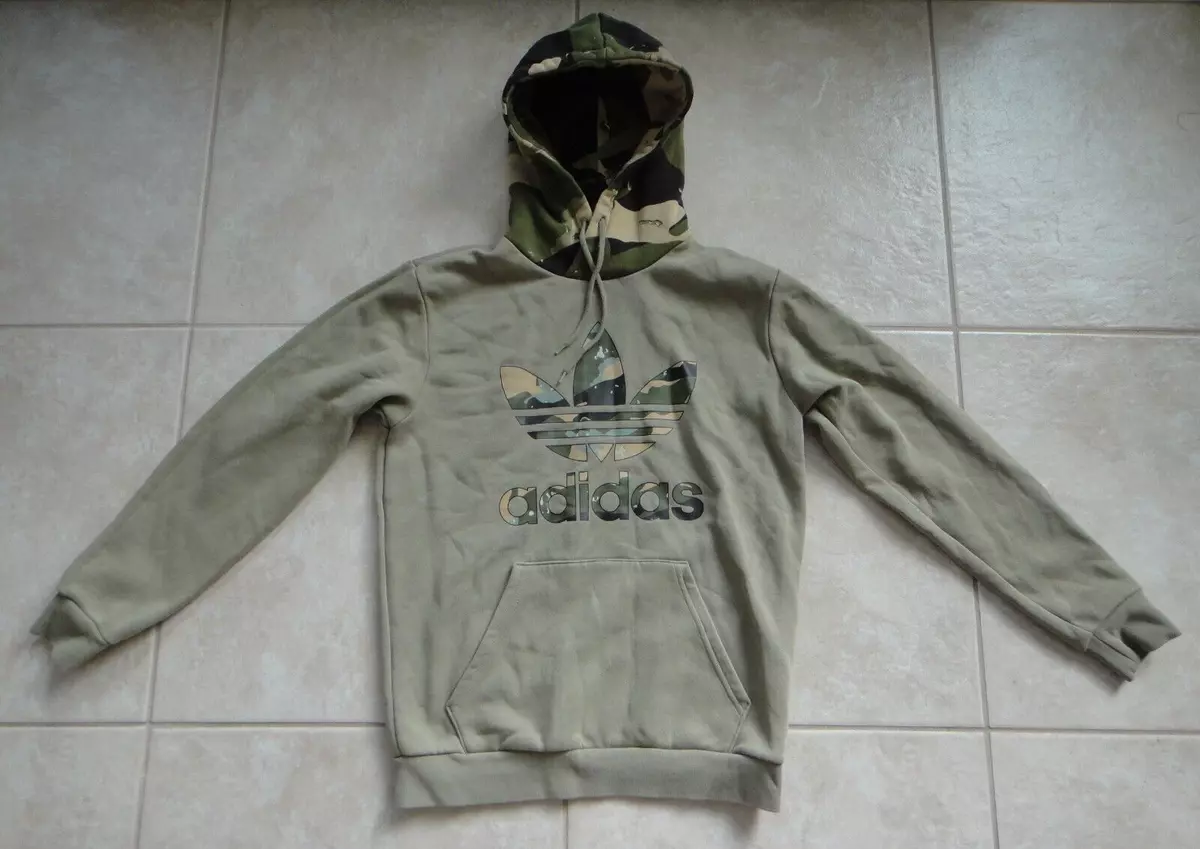 ADIDAS Originals Camo Block Trefoil Infill Hoodie Hooded