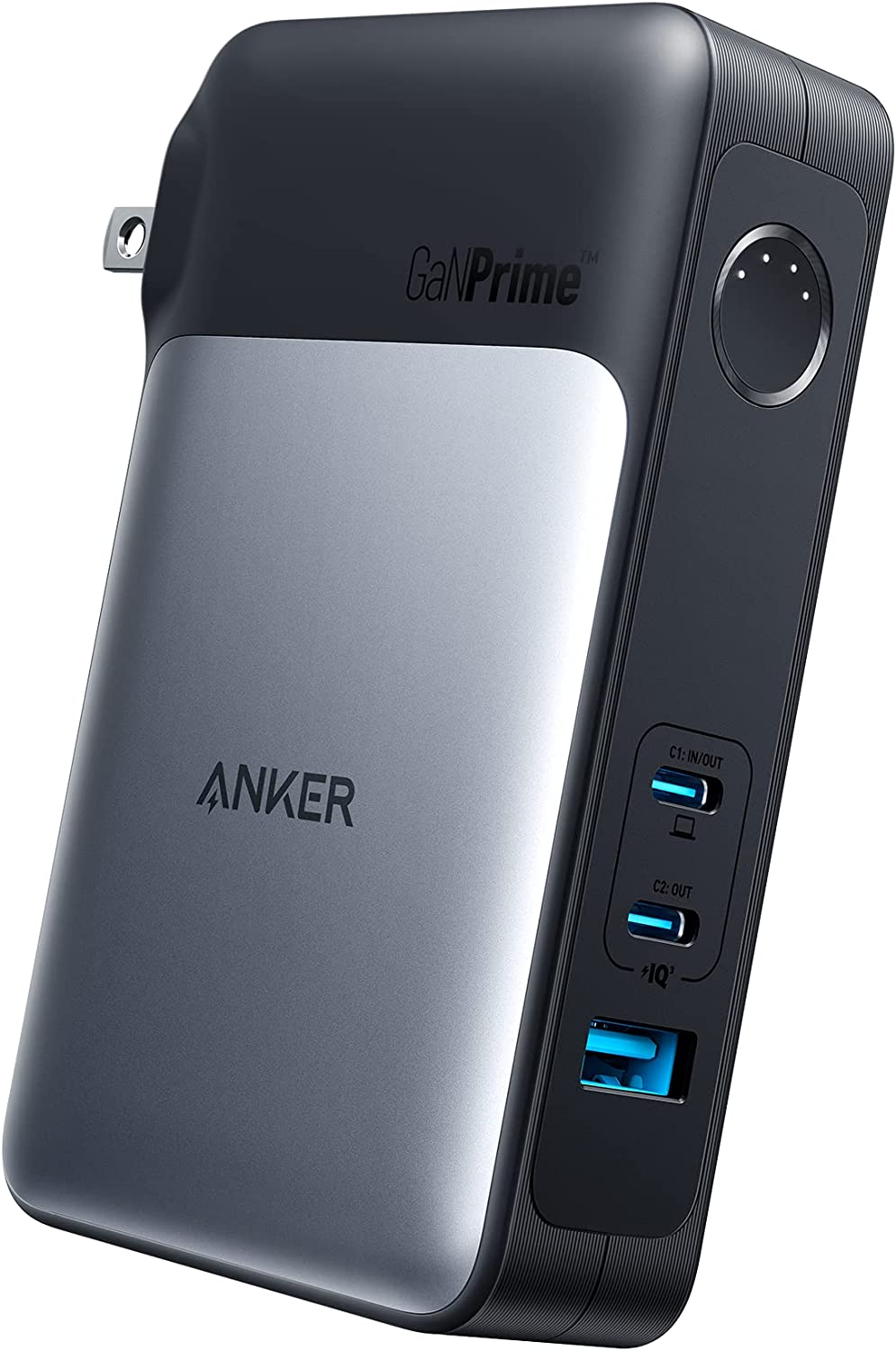 Ganprime 10,000mAh 30W 2-in-1 Hybrid USB-C Power Bank with Portable Charger  