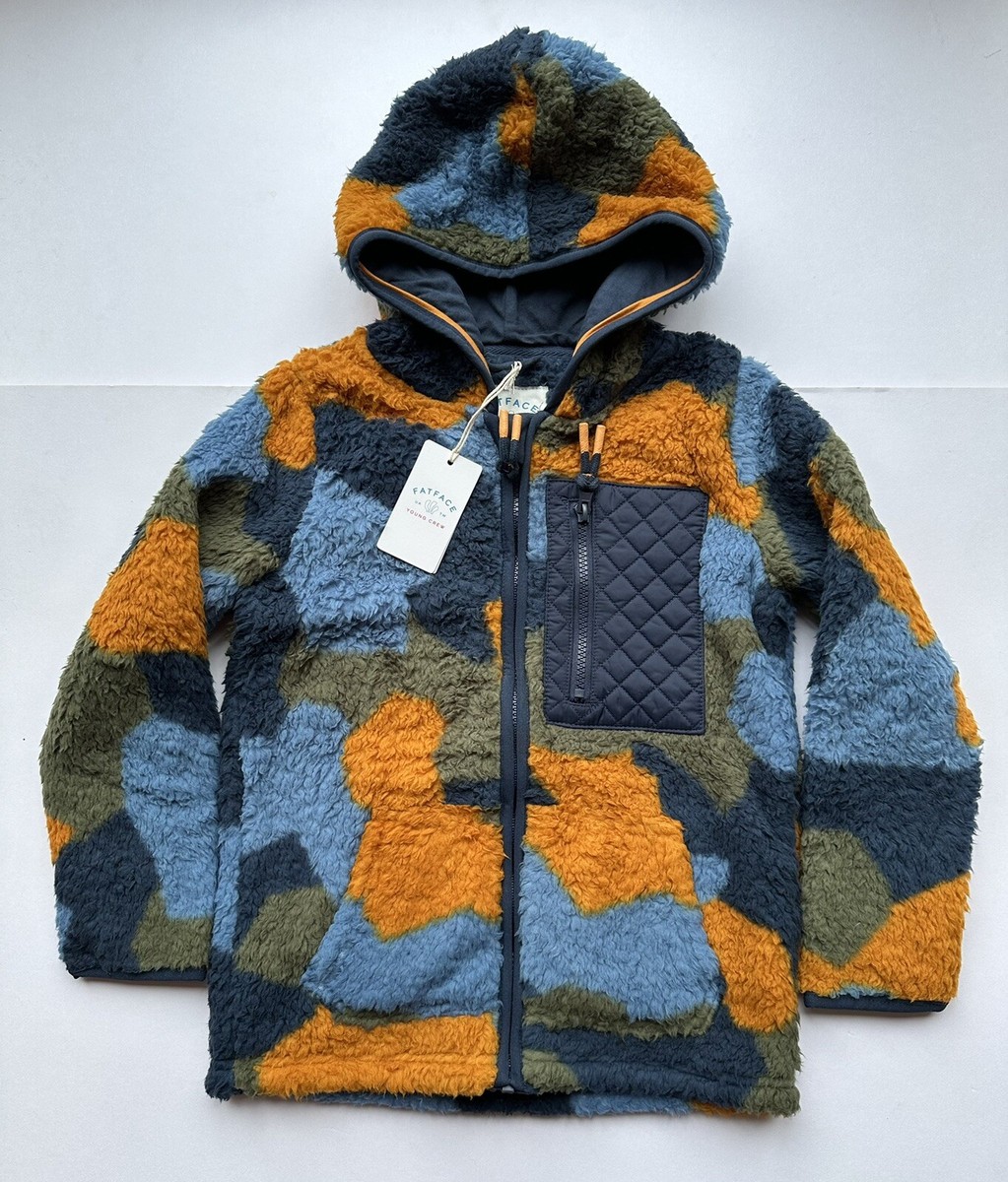 Fatface Boys Camo Zip Through Fleece Hoodie Various Sizes *BNWT*