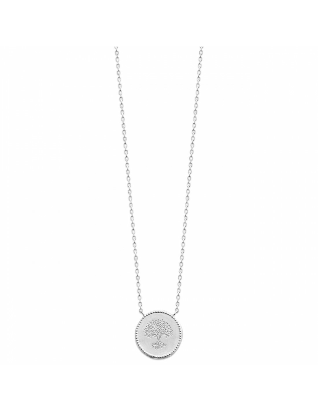 Collier SYRACUSE en Argent massif 925 pendentif fin et chaîne maille