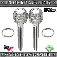 2 New Uncut Replacement Key Blanks For Hyundai and Kia Vehicles - HY12 / X232