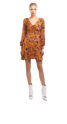 FREE PEOPLE Fit & Flare Dress Size 2 / XS Floral Polka Dot Pattern