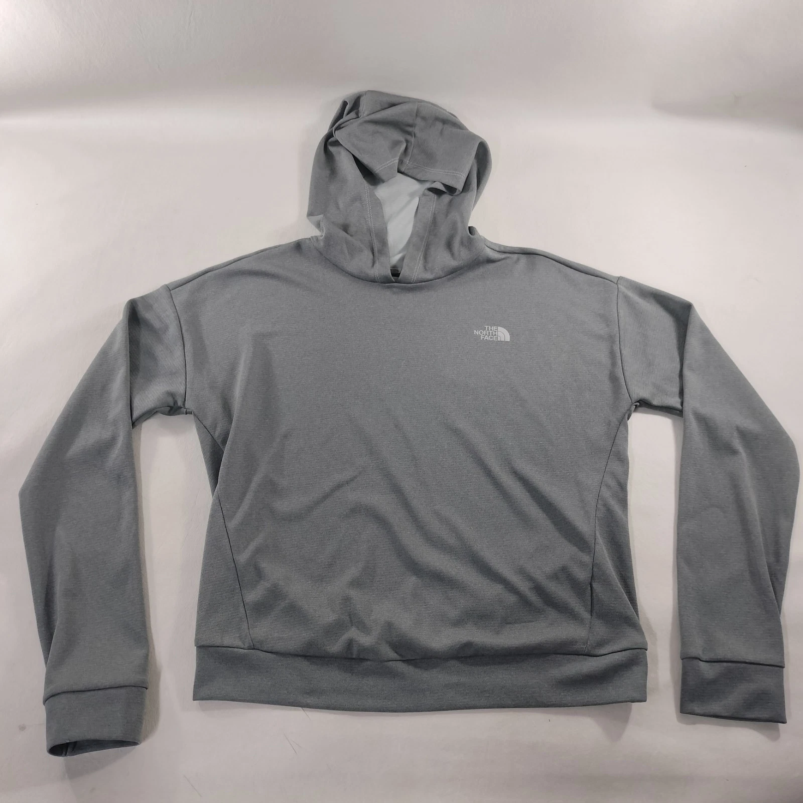 The North Face Gray Pull Over Hoodie Long Sleeve Sweatshirt Womens Size Medium