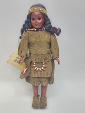 WALT DISNEY WORLD Indian + baby Eskimo 1960-70s Vintage Doll CHEEROKEES + TAG