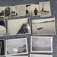 Navy Military Photographs Snapshots Lot 125 '50s Carrier Planes Boats Base Life