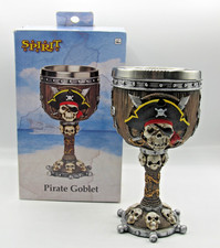 Copa Pirata Acero Inoxidable Bebida Copa Resina Espíritu Halloween Fiesta Nuevo en Caja