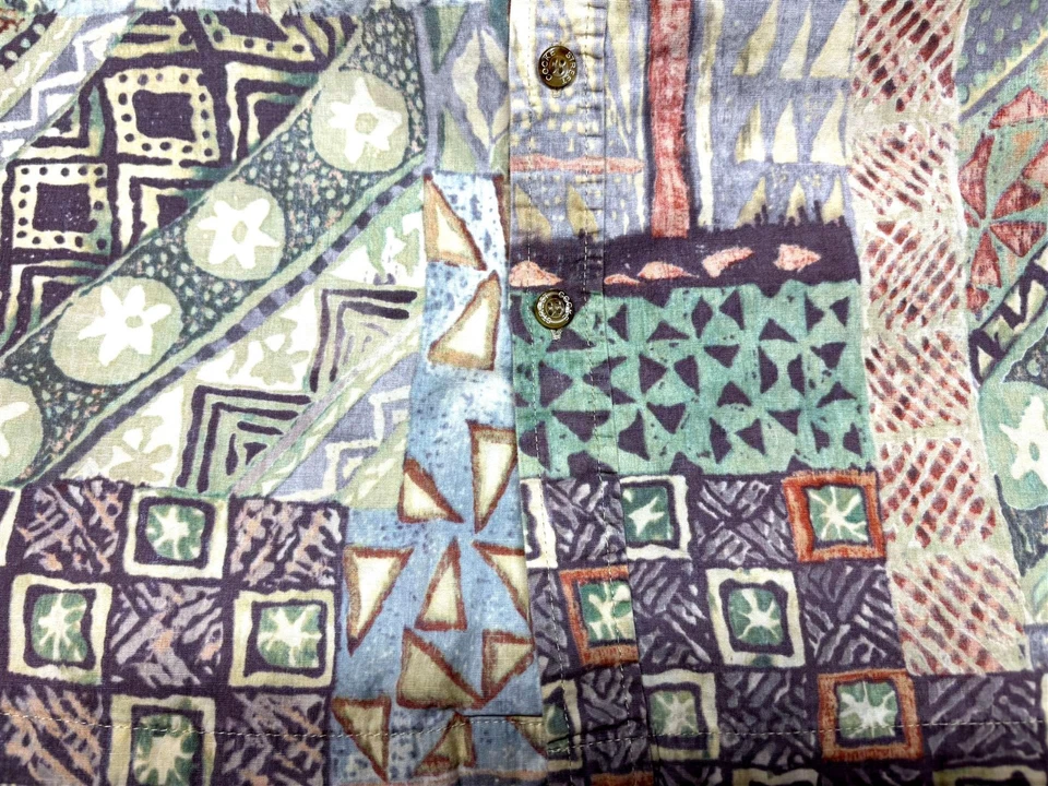 Camisa Cooke Street Para Hombres Hawaiana Aloha Botón Delantero Manga Corta Algodón XL Foto 3 de 4