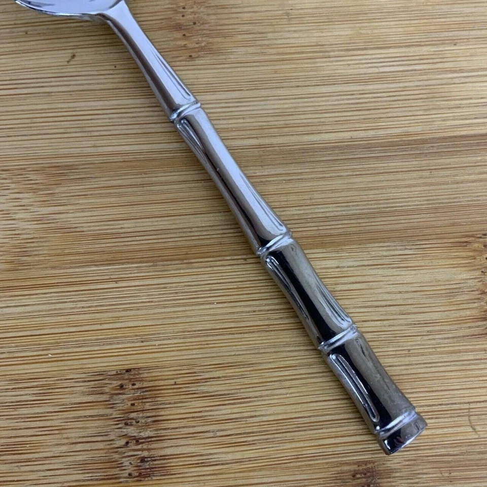 Lifetime Cutlery Bamboo Style Teaspoons Set Of 6 Stainless Steel Flatware Japan - Image 4 of 4