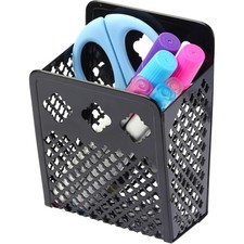 Magnetic Pencil Holder Pen Organizer for Locker School Office Black 1 Pack