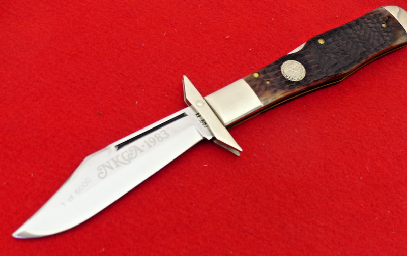 Case XX USA C61050L NKCA swing guard coke bottle lockback bone mint 1983 knife