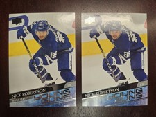 Young guns lot of 2 from 2020-21 featuring #237 Nick Robertson. 