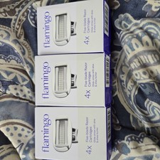 Lot Of 3- Flamingo Women's Razor Blades Five Blade Cartridge Refills 12 Total