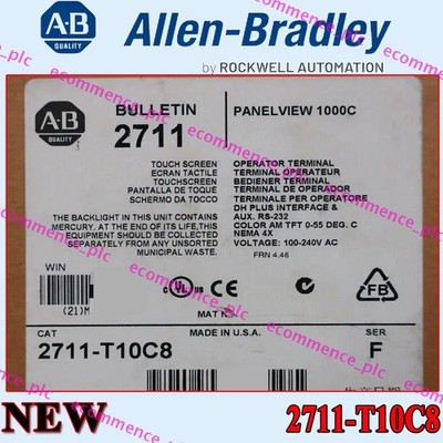 Brand New NEW PLC 2711-T10C8 1000 COLOR TERMINAL 10.4-IN AB 2711 T10C8 US