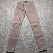Hudson Nico Super Skinny Midrise Jeans Size 26 Gray Taupe Stretch Made In USA