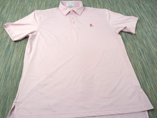 Peter Millar Polo Shirt Mens Large Summer Comfort Light White Polyester Spandex